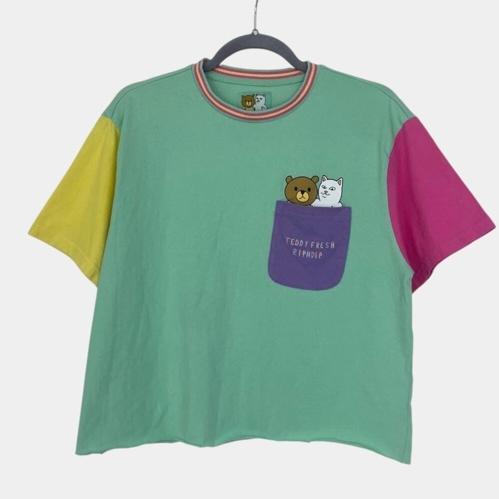 Teddy Fresh x RipnDip Color Block BFF Pocket Tee